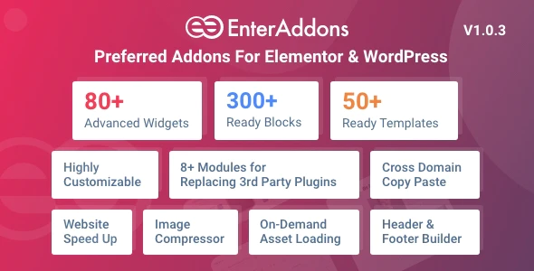 Enter Addons Pro - 可视化编辑器插件Elementor扩展 - v1.0.4