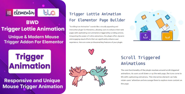 BWD Trigger Lottie Animation Addon For Elementor - 元素触发动画插件 - v1.0